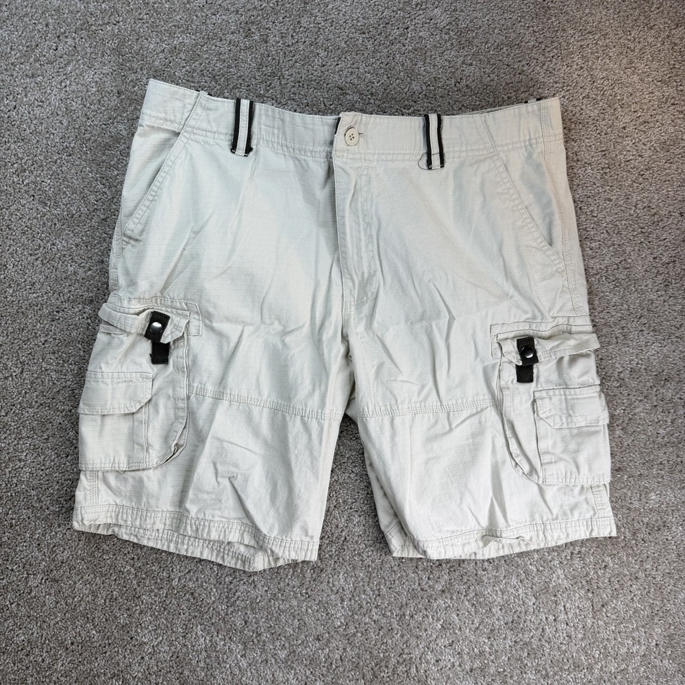 Lincoln Outfitters Cargo Shorts Mens 40 Beige Cotton Pockets Casual Summer